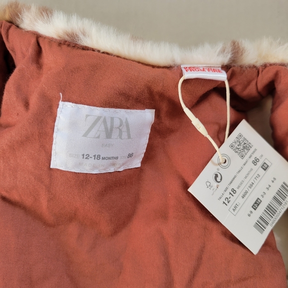 Zara Leopard print faux fur vest 12-18 months - Picture 5 of 7